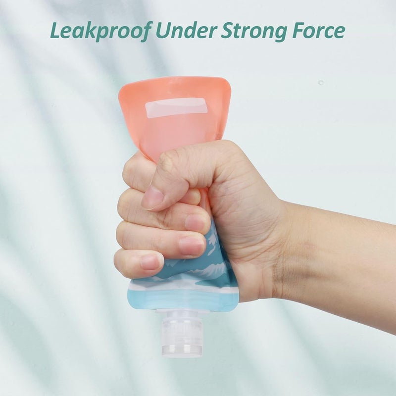 Packism Travel Containers for Toiletries - 15 Pack Leak Proof 3oz TSA Approved Travel Pouches, Stand Up, Slim & Lightweight Design, Space Saving, Pack More Shampoo Conditioner Lotion Body Wash - Image 4